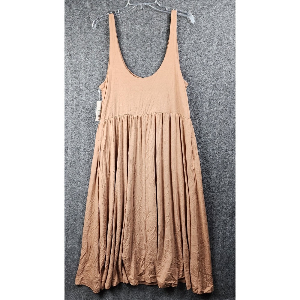 A New Day Maxi Dress Women XL Brown Knit Sleeveless Pockets 60W744 NEW - Picture 2 of 11